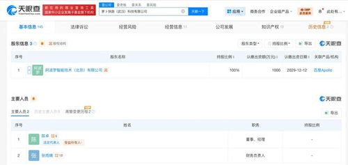 阿波羅全資入股蘿卜快跑武漢科技公司，引領智能出行領域信息系統集成服務新篇章